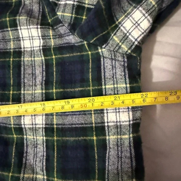 LL Bean Women XL Scotch Plaid Flannel Shirt Relaxed Fit Zip Hoodie jacket - Picture 7 of 8